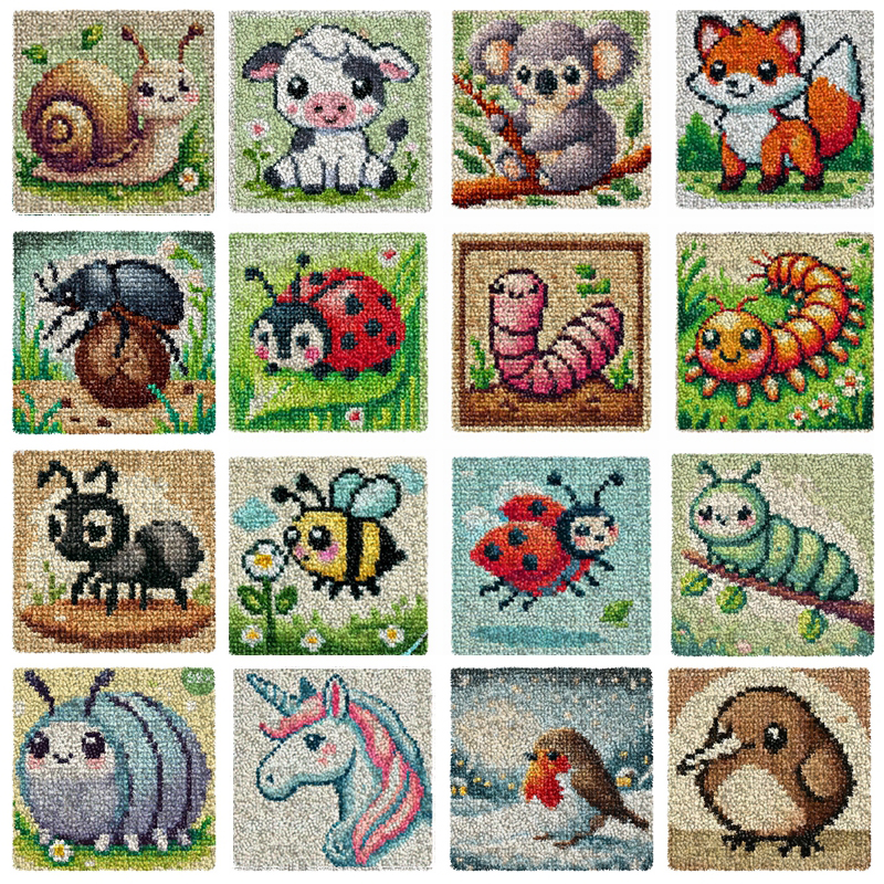 Diy Electronics Tool Kit - Cute Animals Embroidery Latch Hook Kit