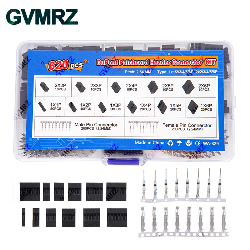 Diy Electronics Gadget - 620PCS DuPont Header Connector Kit 2.54mm