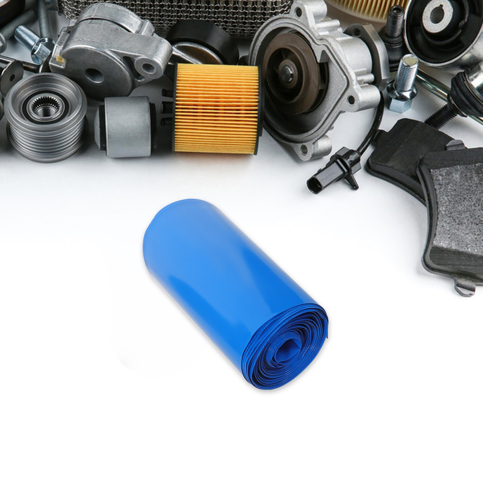 Heat Shrink Tubing - 1 Roll 49.21ft Blue PVC Heat