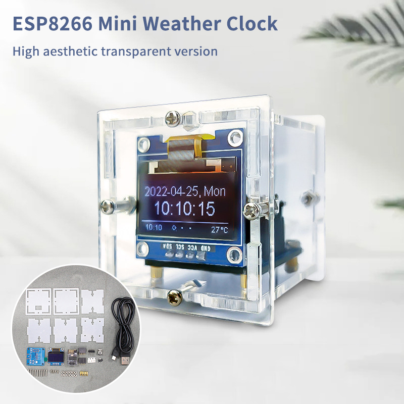 ESP8266 Mini Weather Clock Kit – обзор и цена Diy Electronics Tool Kit