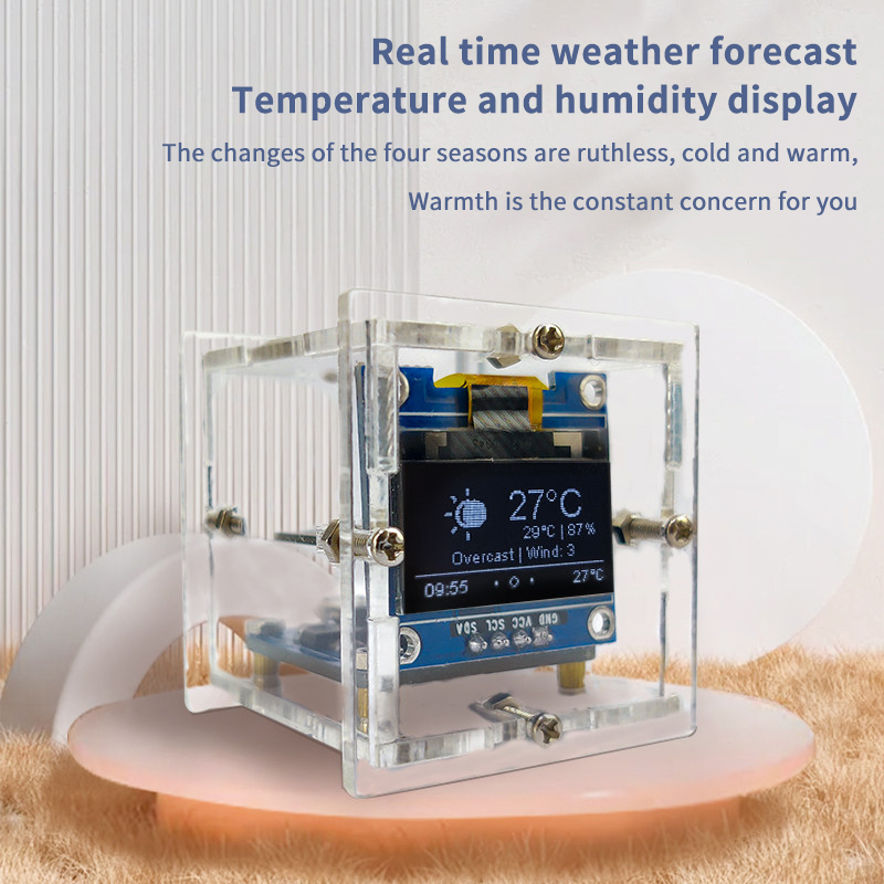 ESP8266 Mini Weather Clock Kit – обзор и цена Diy Electronics Tool Kit