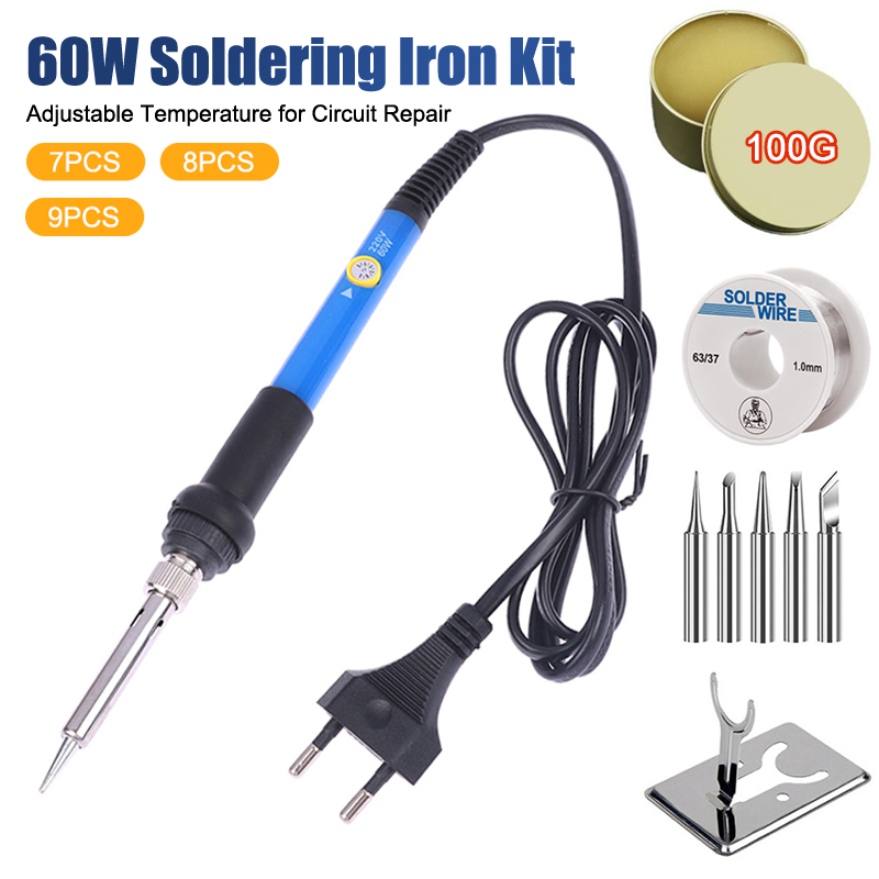 Adjustable Temp 220V 60W Elect – обзор и цена Diy Electronics Tool Kit