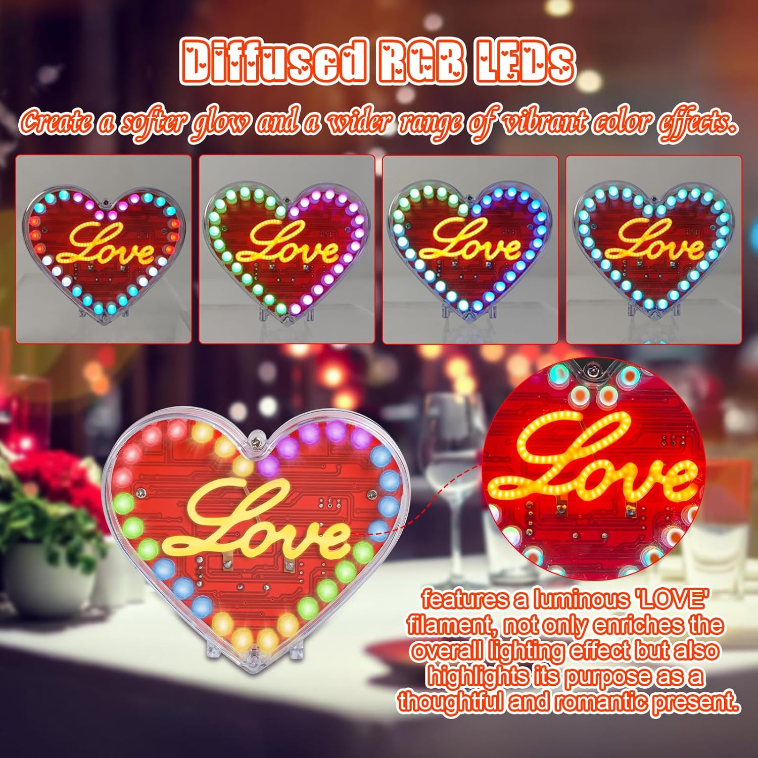 Heart Shaped LED Soldering Kit – обзор и цена Diy Electronics Filament