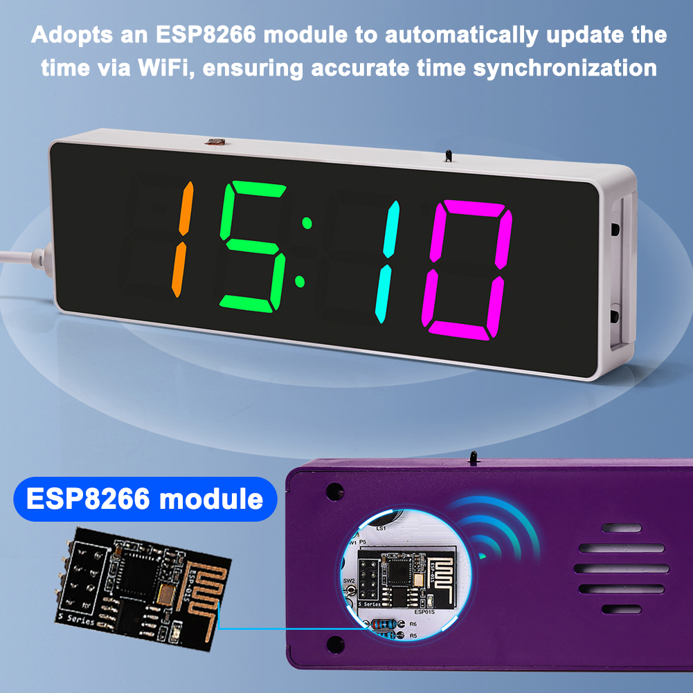 ESP8266 IoT Colorful WiFi Cloc – обзор и цена Diy Electronics Gadget