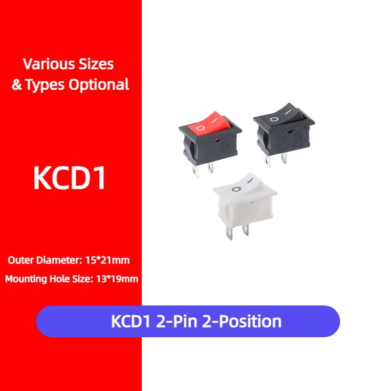 5Pcs KCD1 2Pin 21*15mm Snap-in – обзор и цена Diy Boat Electronics