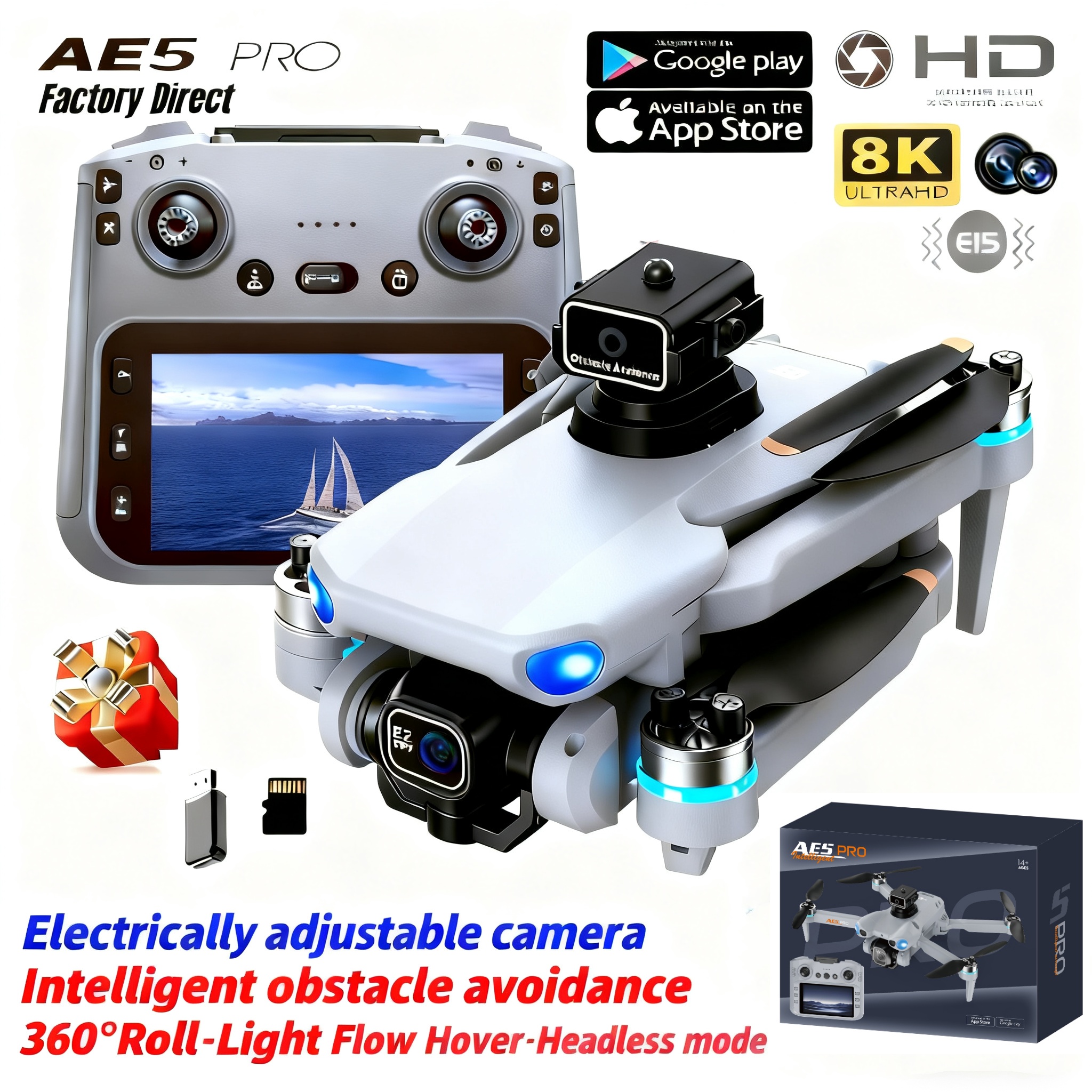 2026 New AE5 Pro Drone 8K HD 4 – обзор и цена Diy Drone Electronics Kit