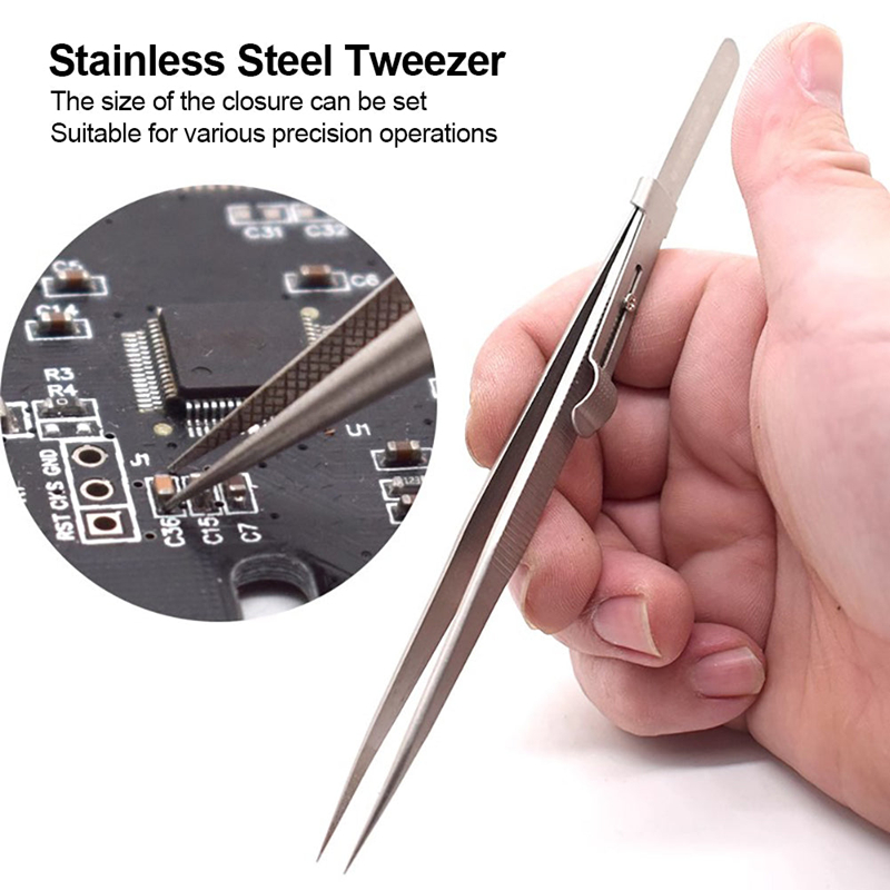 Adjustable Self Clamping Tweez – обзор и цена Diy Electronics Tool Kit