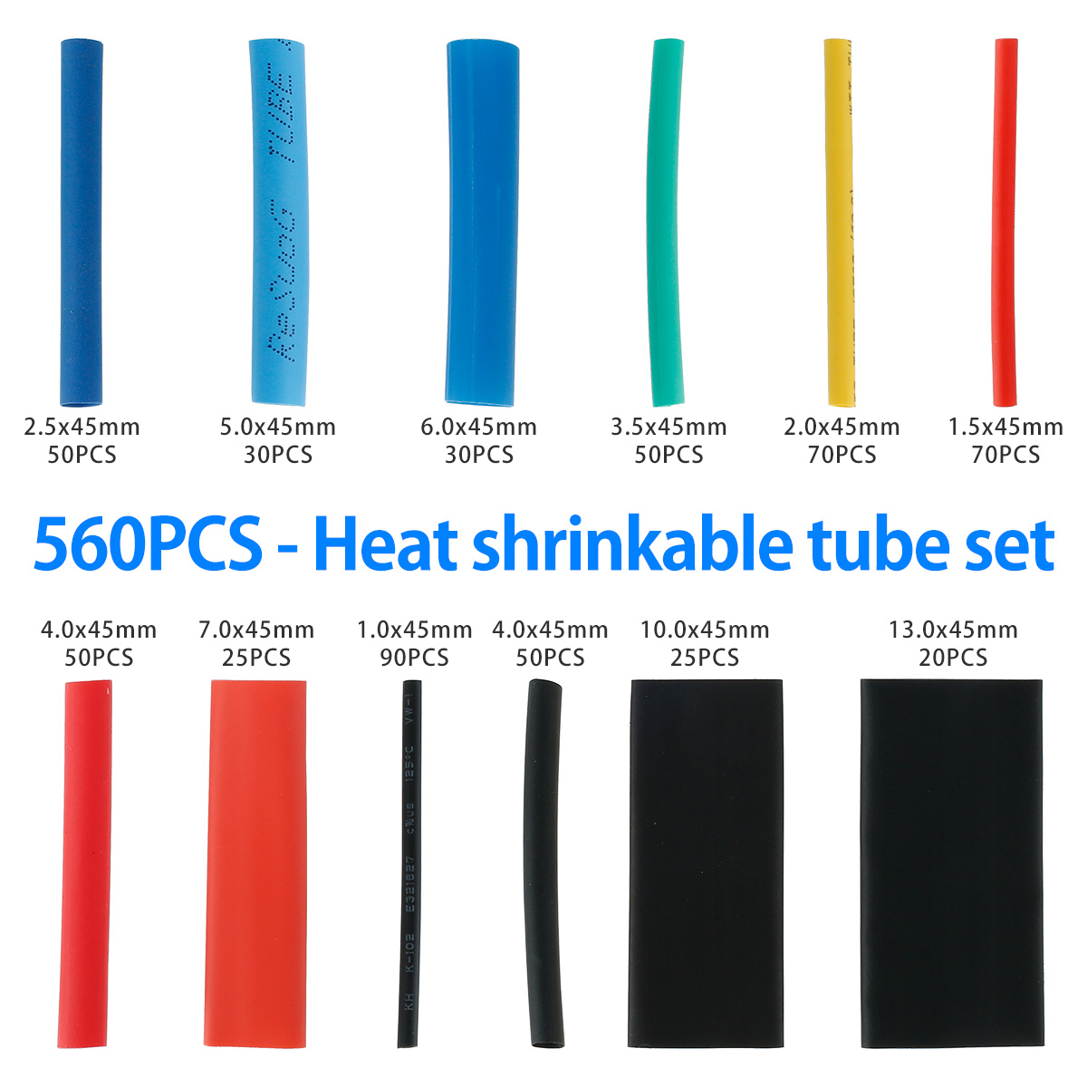 560/750Pcs Heat Shrink Tubing  – обзор и цена Heat Shrink Tubing