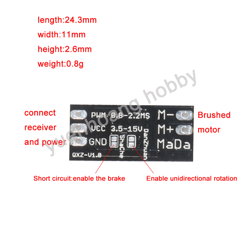 1PC 3.5-15V Brush ESC Two-way  – обзор и цена Diy Boat Electronics