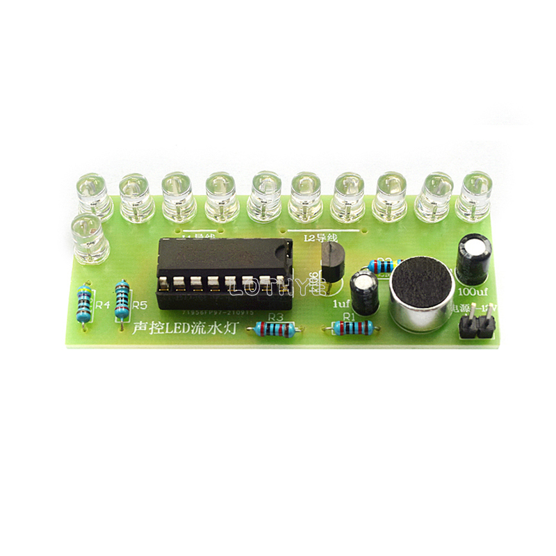 CD4017 Voice Control LED Water – обзор и цена Diy Electronics Tool Kit