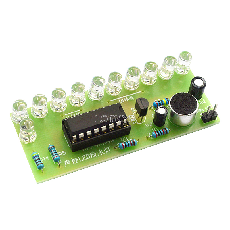CD4017 Voice Control LED Water – обзор и цена Diy Electronics Tool Kit