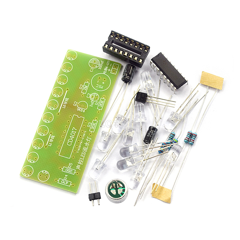CD4017 Voice Control LED Water – обзор и цена Diy Electronics Tool Kit
