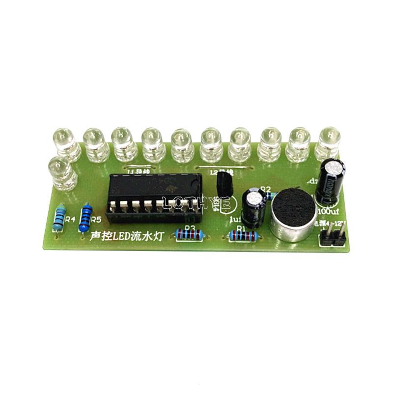 CD4017 Voice Control LED Water – обзор и цена Diy Electronics Tool Kit