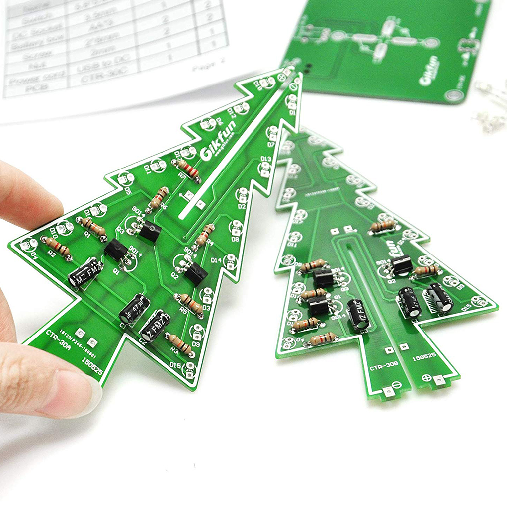 DIY Christmas Tree LED Flash K – обзор и цена Diy Electronics Tool Kit