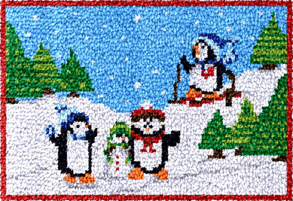penguins Latch Hook Rug Kits w – обзор и цена Diy Electronics Art