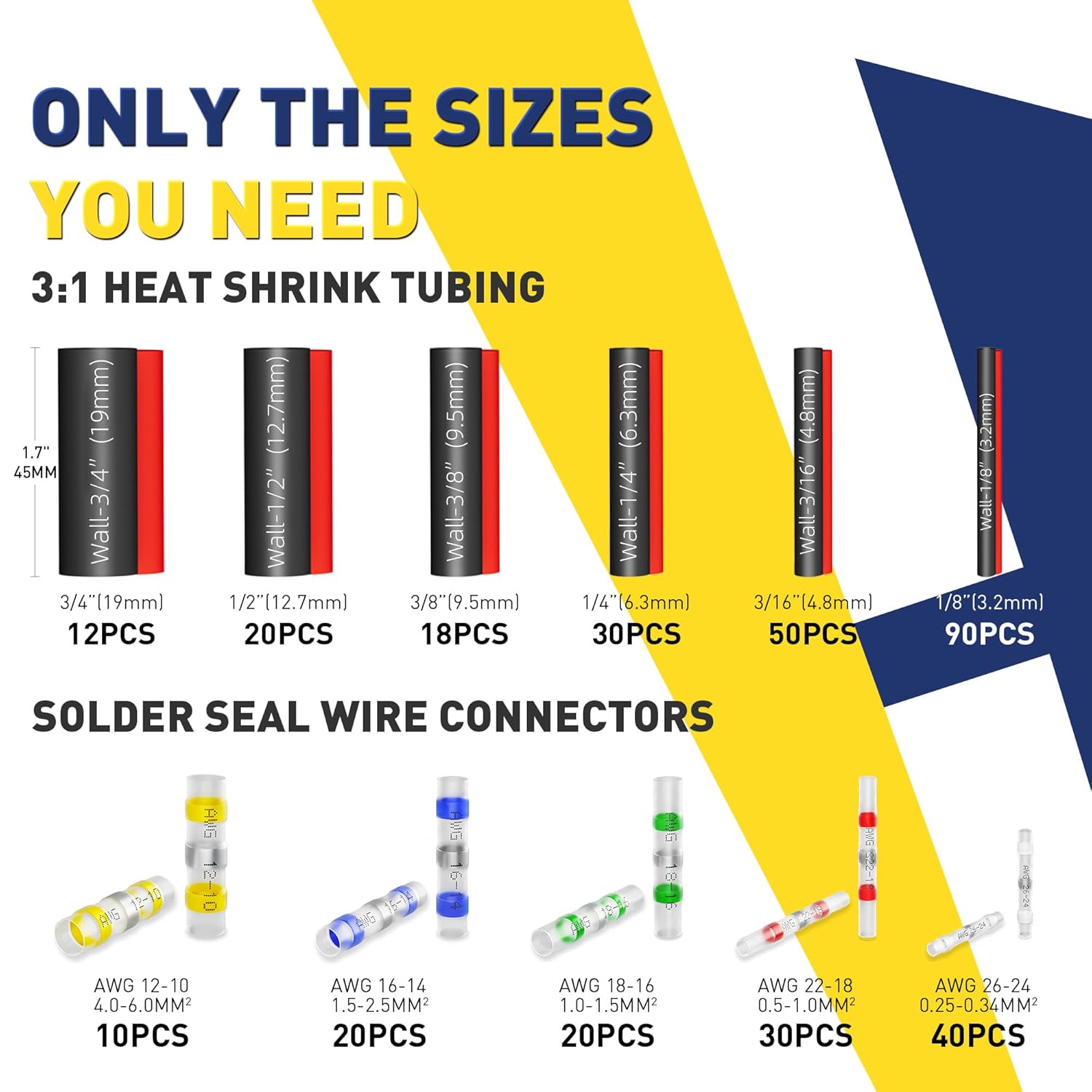 340PCS Solder Seal Wire Connec – обзор и цена Heat Shrink Tubing
