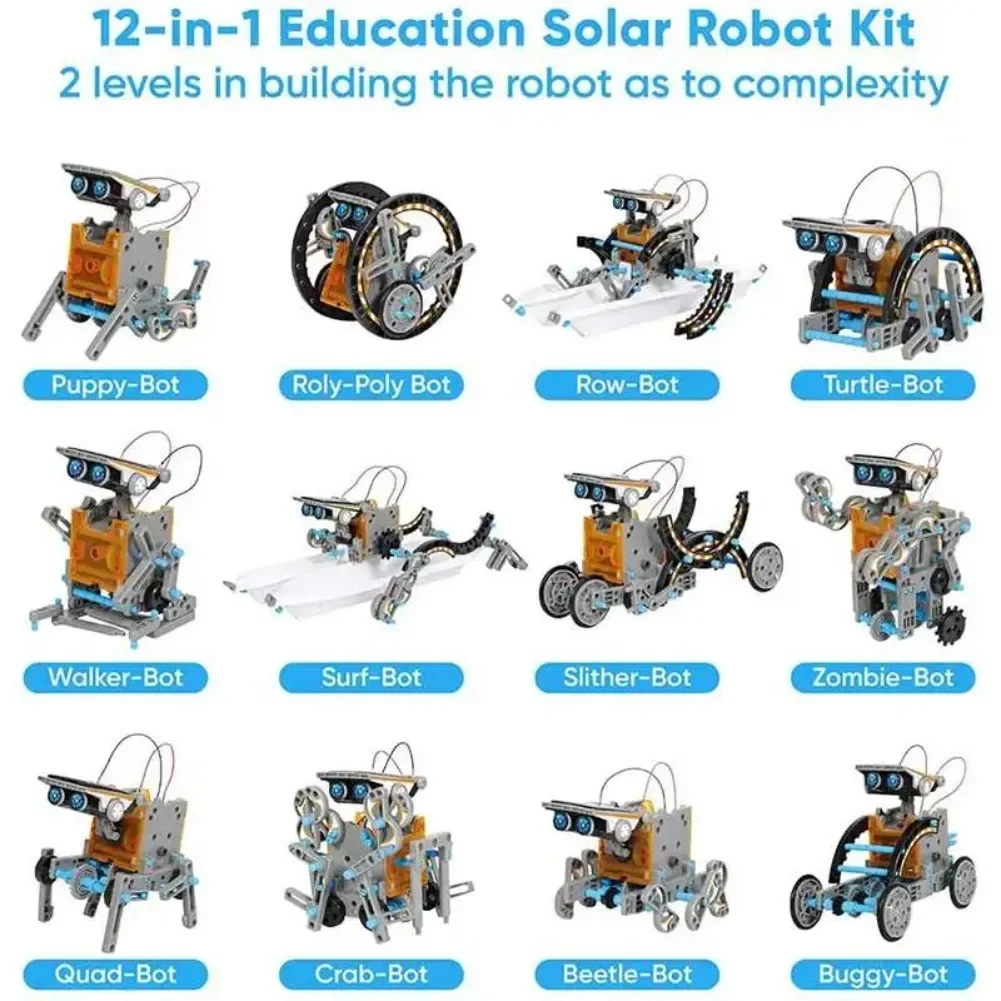 13 in 1 Solar Powered Robot Sc – обзор и цена Diy Electronics Hobby